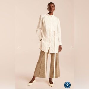 Rebecca Taylor Long Sleeve Bib Blouse - Size 6